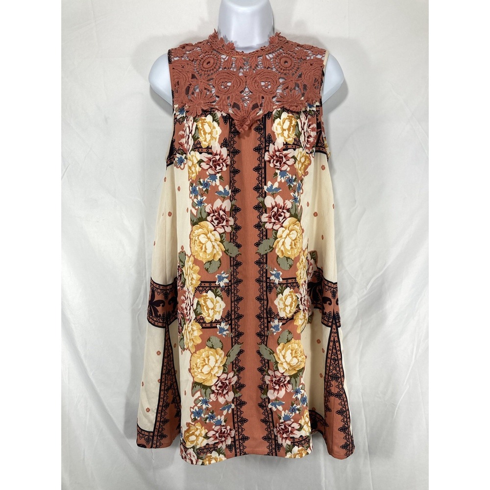 blu pepper dress Women's Size Small . Floral Multicolor Slweeveless Dress